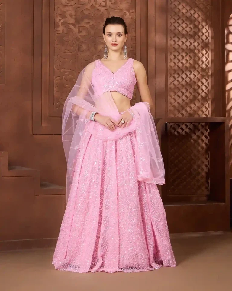 ira1 Ira soft blush designer lehenga - Image 1