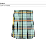 Girls Tartan School Skirt