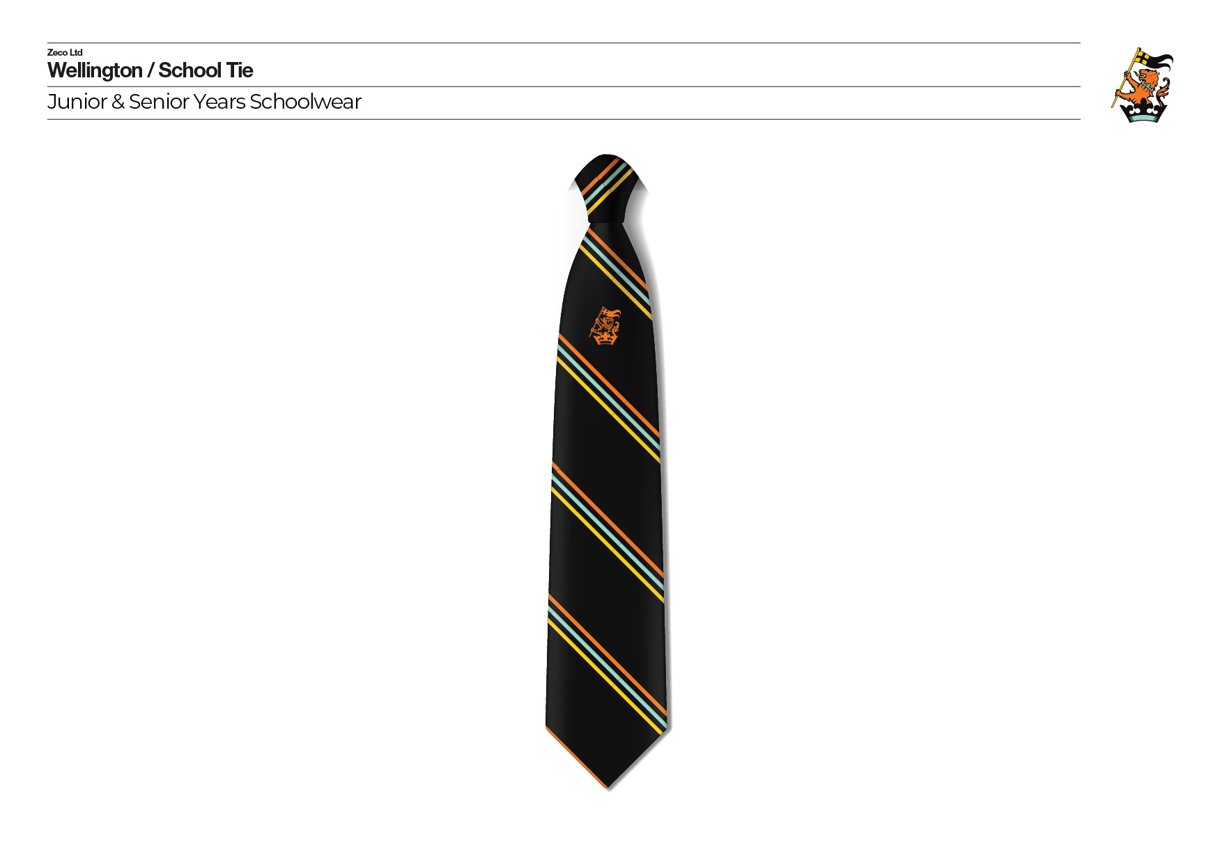 WELLINGTON-SCHOOLWEAR-SINGLES-2_TIE School Tie - Image 1